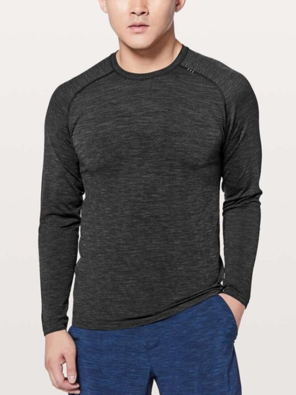 Lululemon Metal Vent Tech Long Sleeve In Deep Coal / Black